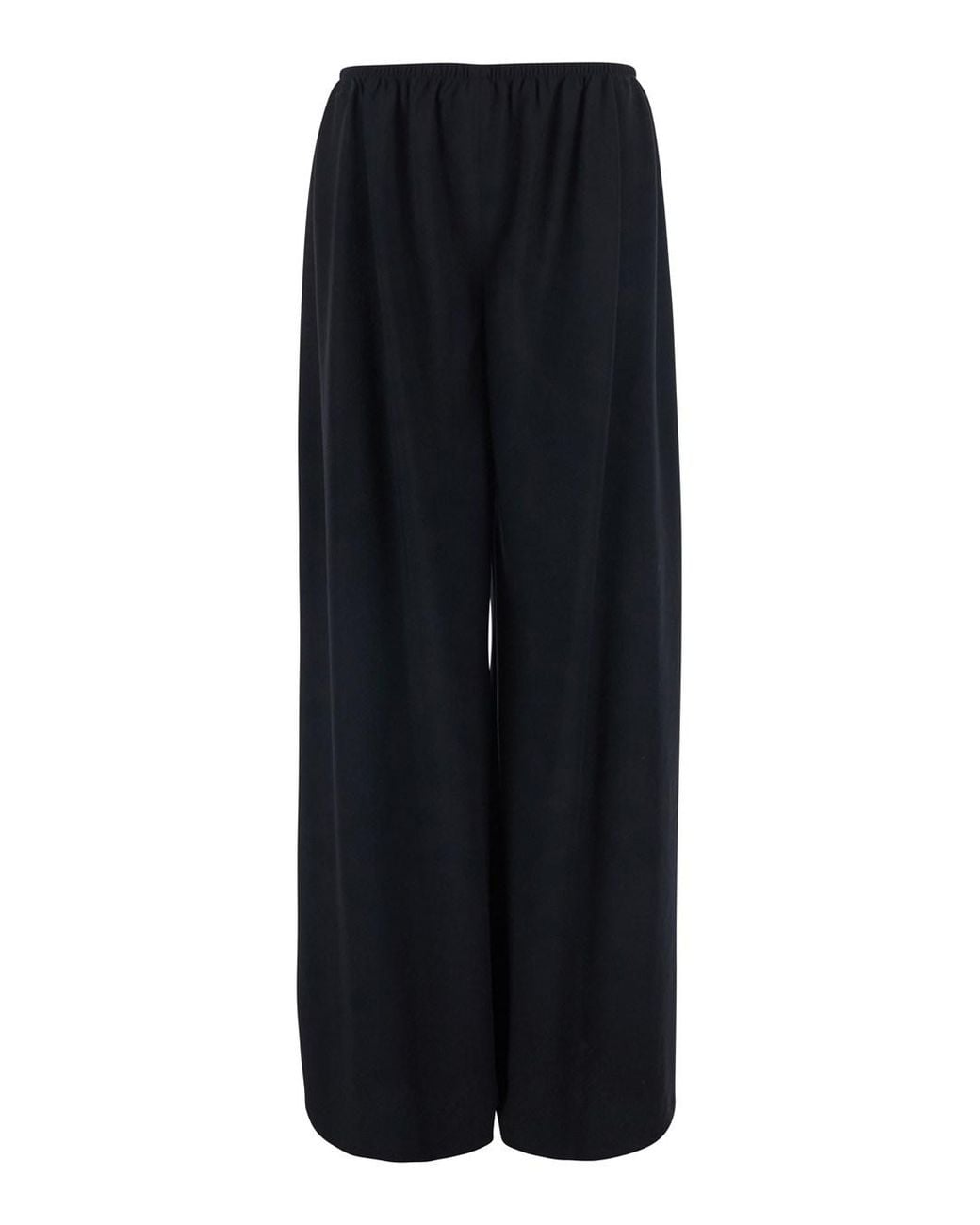 The Row Black 'Gala' Pants With Elasticated Waist And Wide Leg