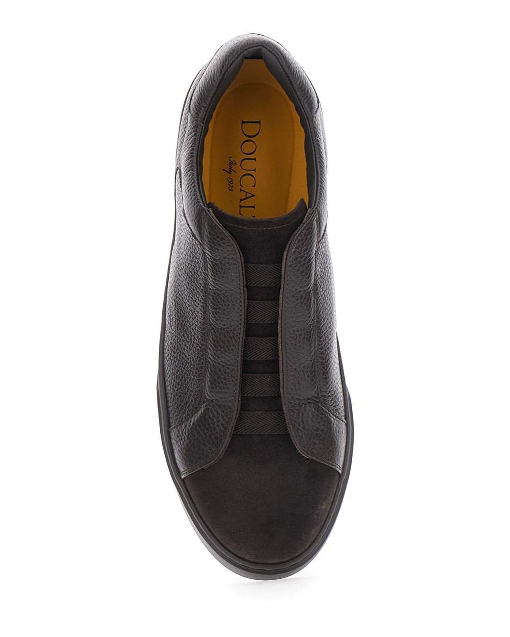 Doucal's Black 'Spencer' Low Top Sneakers With Slip-On Design for men