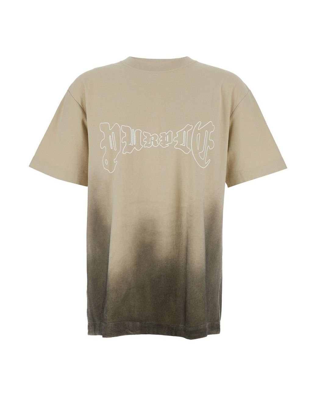 Purple Brand White Crewneck T-Shirt With Logo Print On The Front And F for men