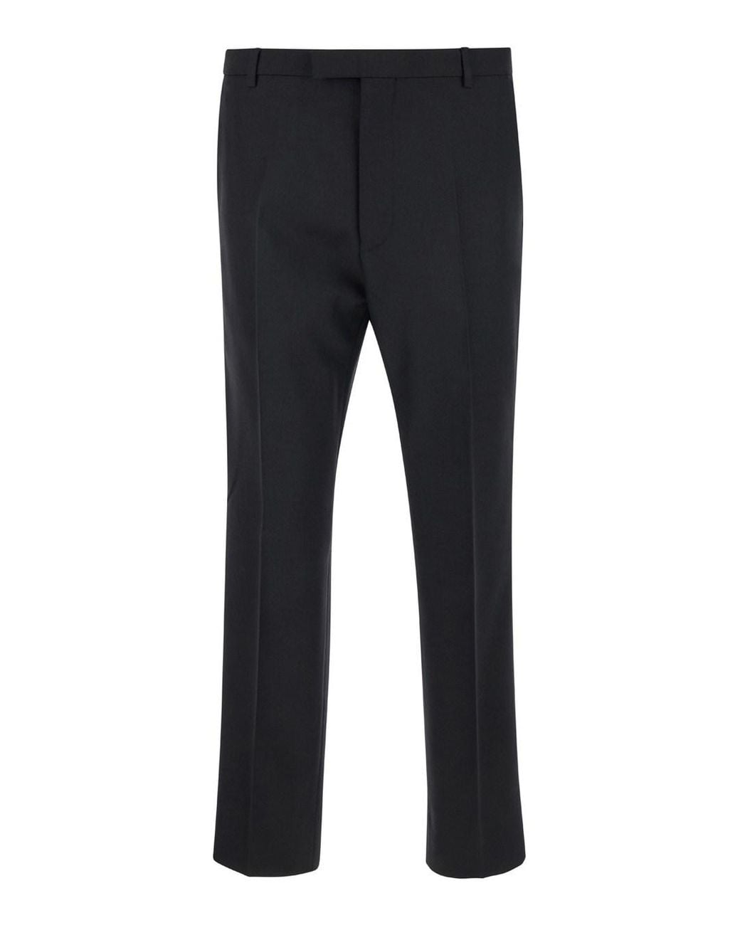 Gucci Blue Tailored Pants With Tonal Logo Lettering for men