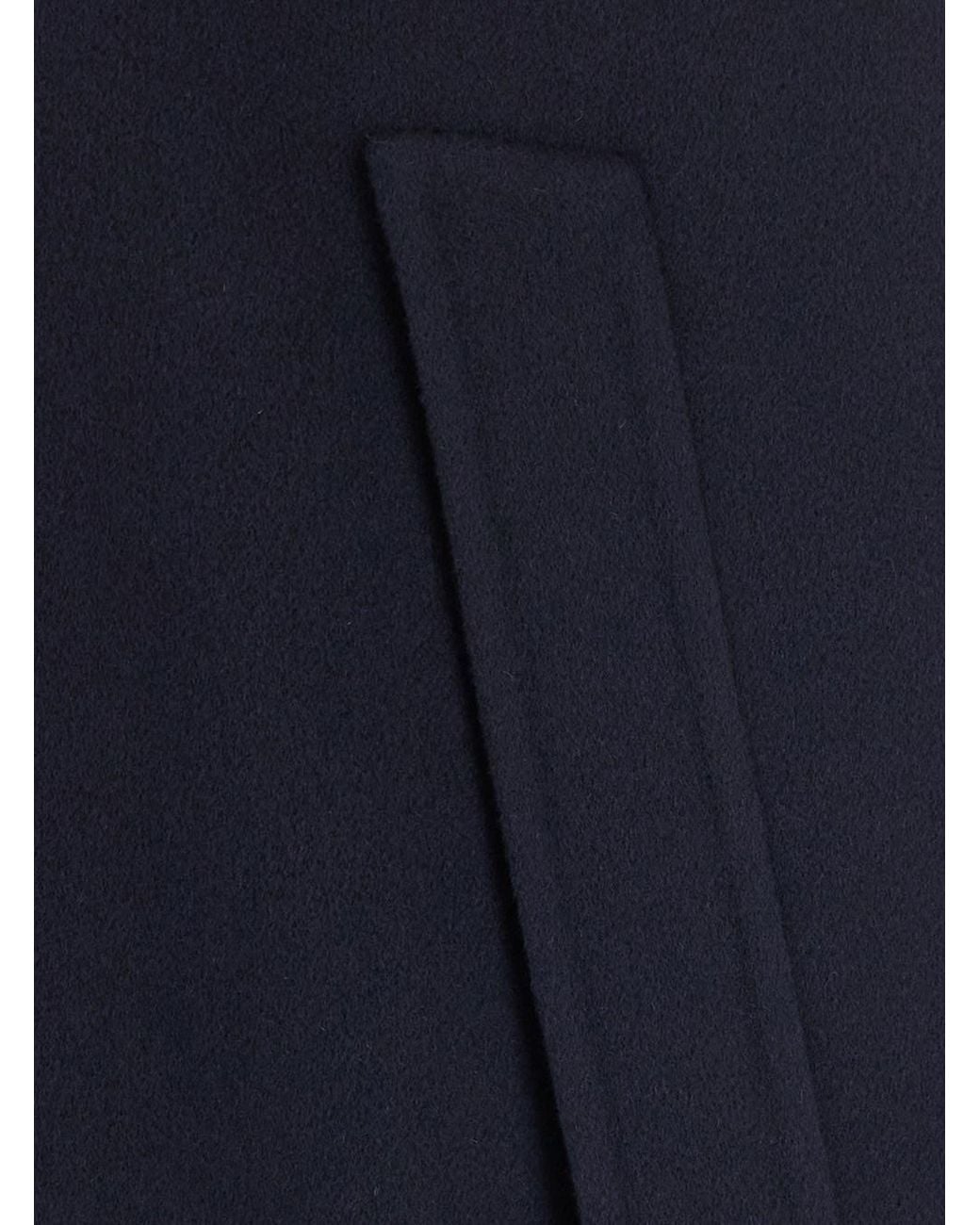 Bottega Veneta Blue Soft Wool Cashmere Short Cape For