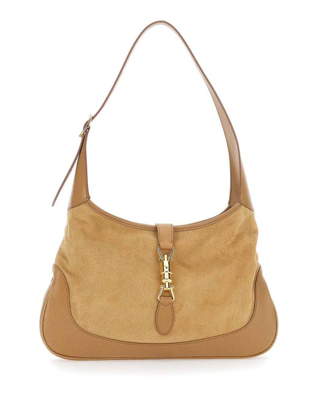 Gucci Natural 'Jackie 1961' Shoulder Bag With Adjustable Shoulder Strap