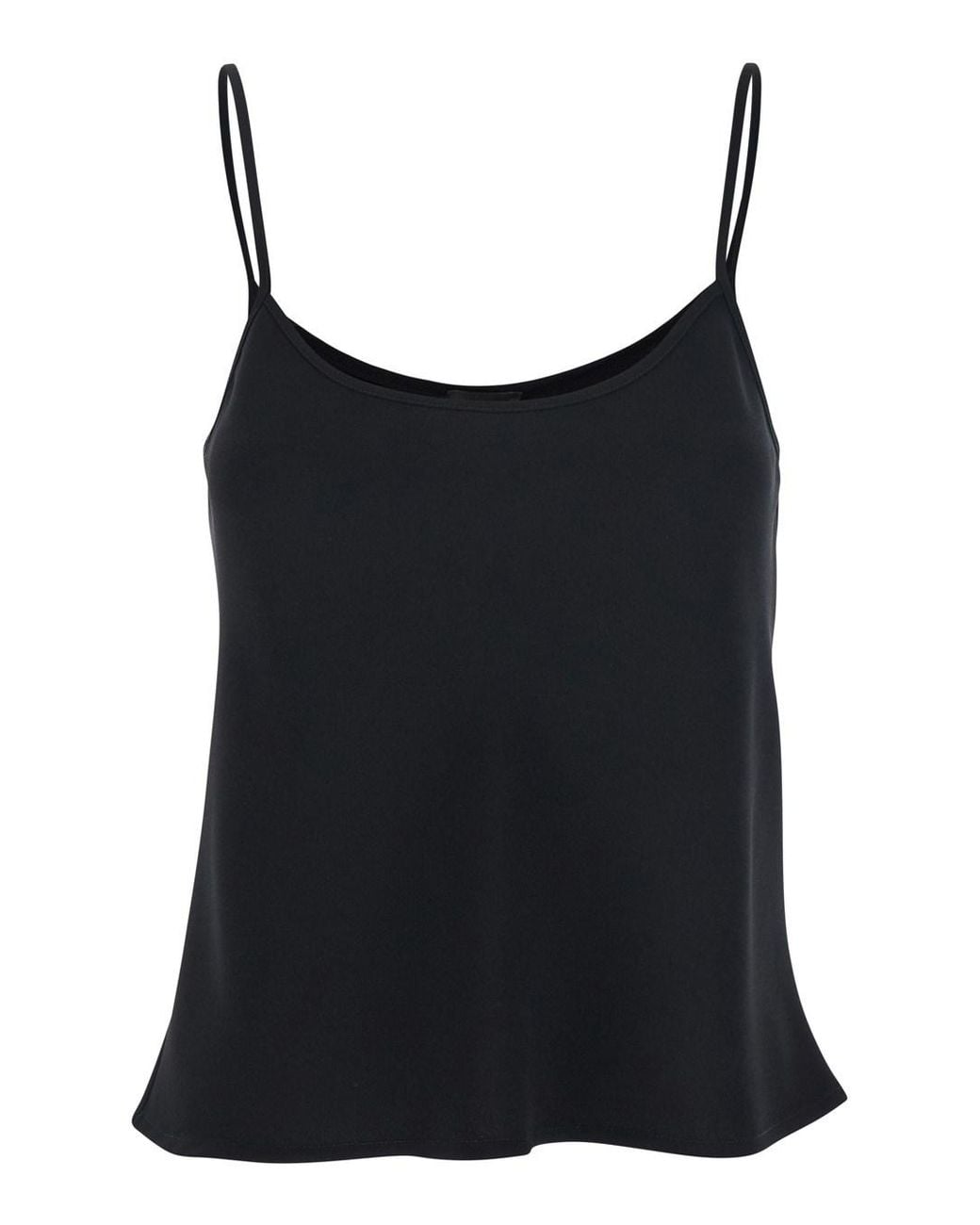 Le Plain Black Top With Spaghetti Straps