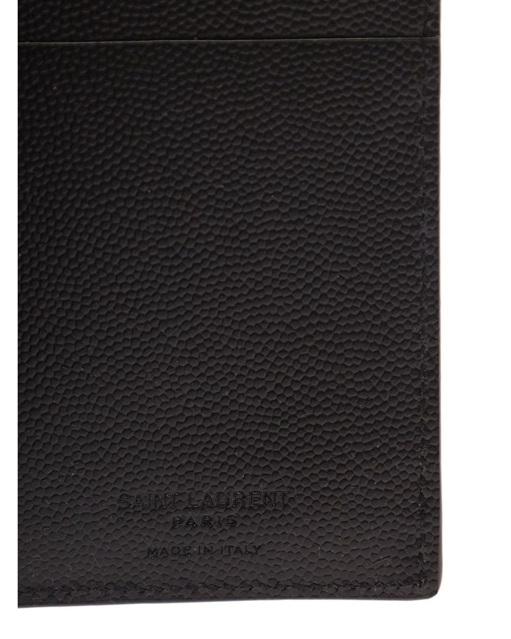 Saint Laurent Black Card-Holder With Embossed Logo for men