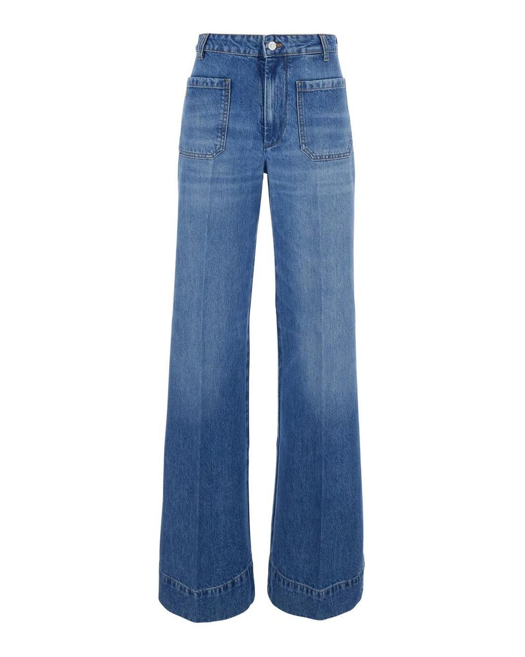 Victoria Beckham Blue Jeans Alina Cotton