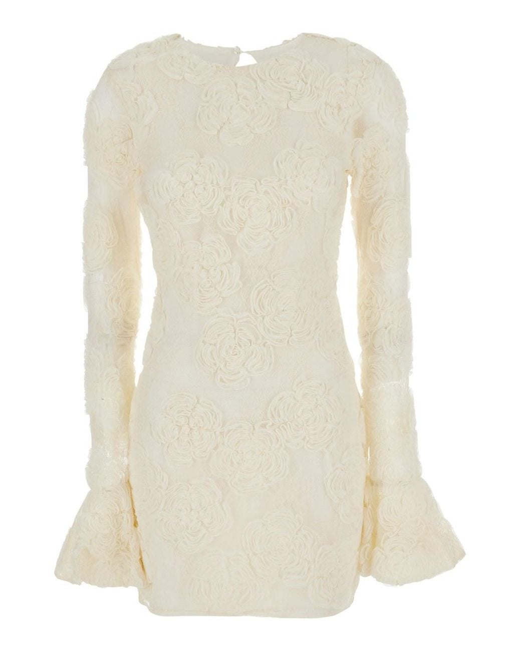 ROTATE BIRGER CHRISTENSEN White Dress Tech Fabric Polyamide