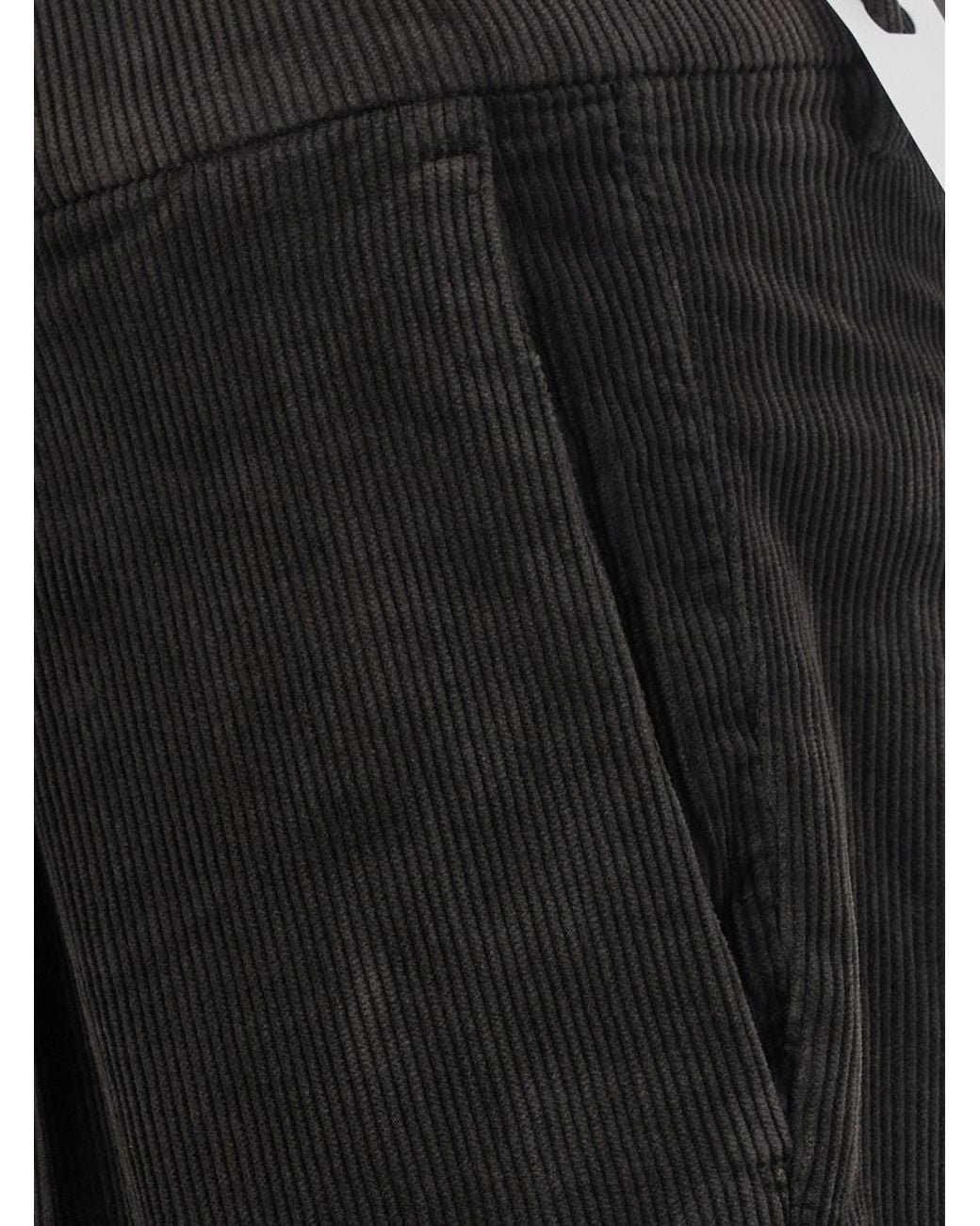Michael Coal Black Pants With Pleat Details And Side Pockets for men
