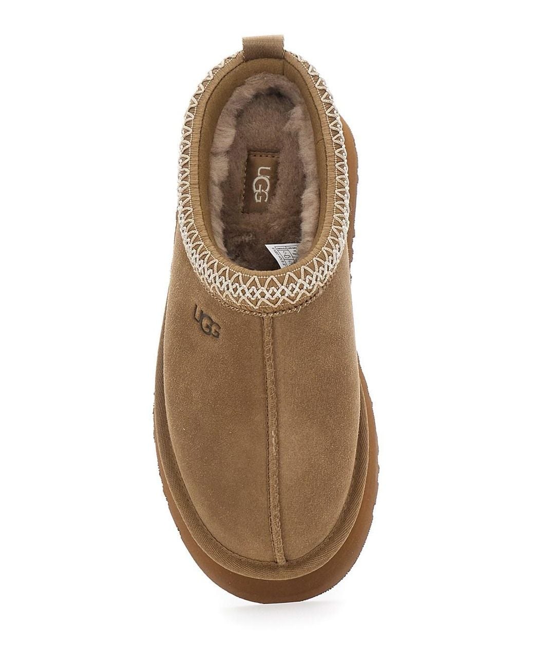 Ugg Brown Tazz Ii Ankle Boots With Rubber Sole And Synthetic Fur Lining
