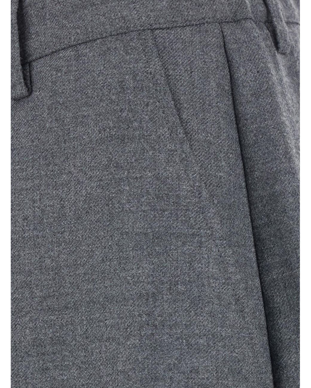 Grifoni Gray Pants With Elasticated Waist And Button Fastening for men