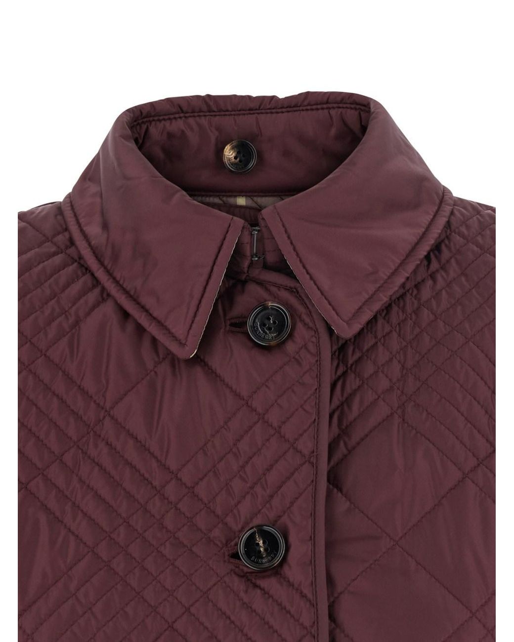 Burberry Purple Jacket Fernleigh Polyamide Coat
