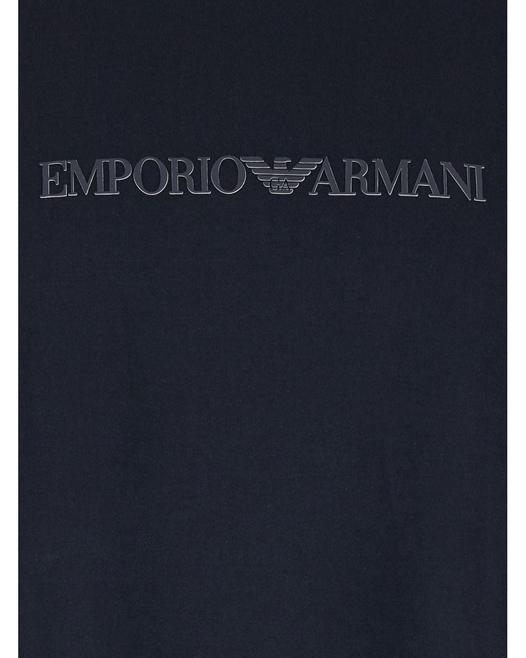 Emporio Armani Blue T-Shirt Crew Neck for men