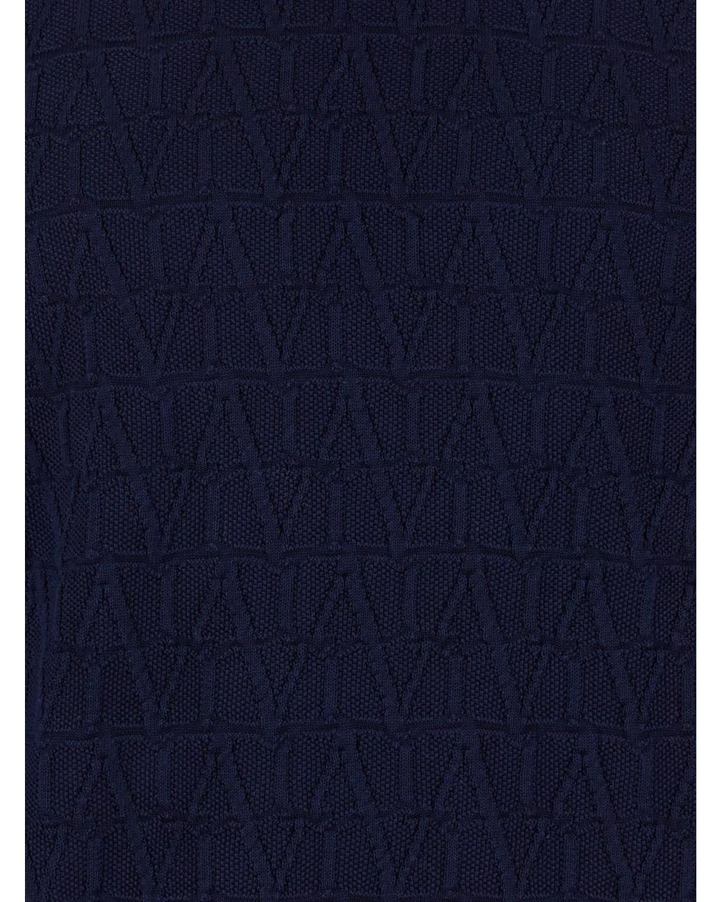 Valentino Blue Crewneck Sweater for men