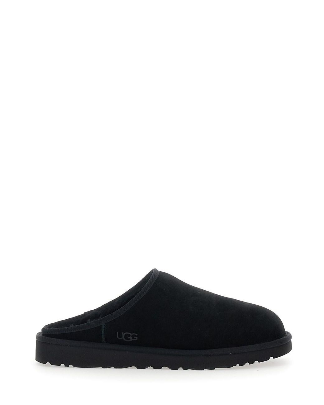 Ugg Black Slip-On M Classic Leather Shoes for men