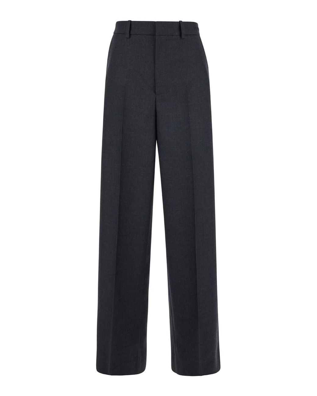 Gucci Blue Pants With Logo Lettering Detail On The Waist