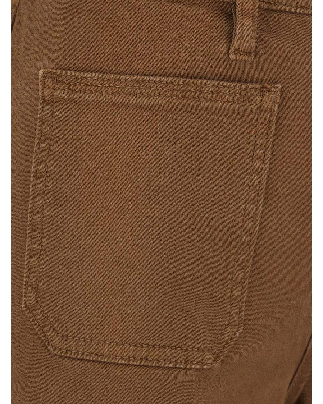 FRAME Brown Jeans Le Slim Palazzo Wide Leg Cotton Polyester Elastane