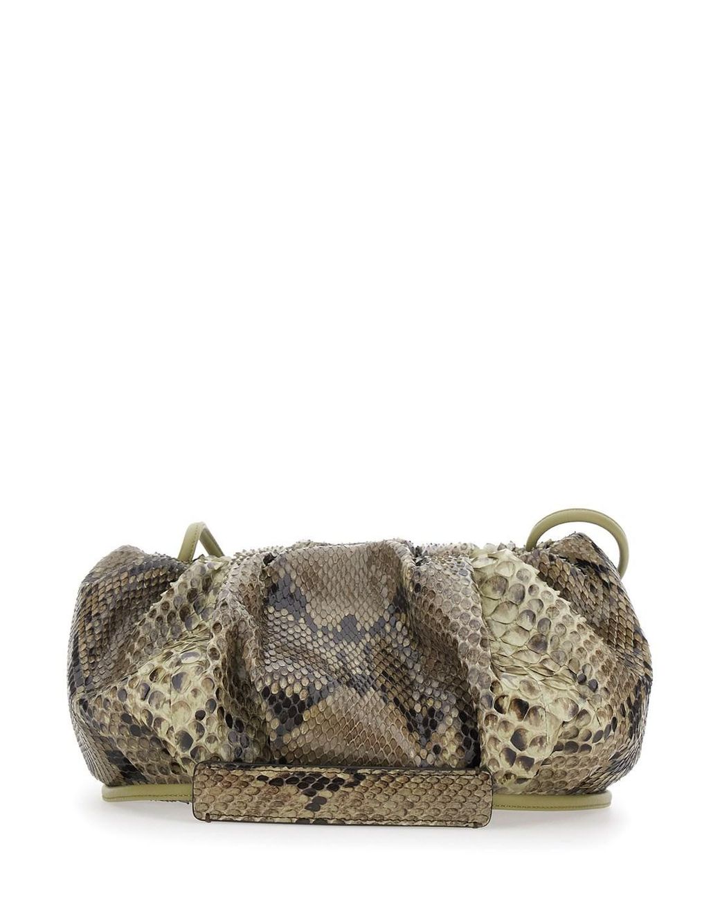 Biaggini Gray 'Pillow' Clutch With Shoulder Strap And Magnetic Cl