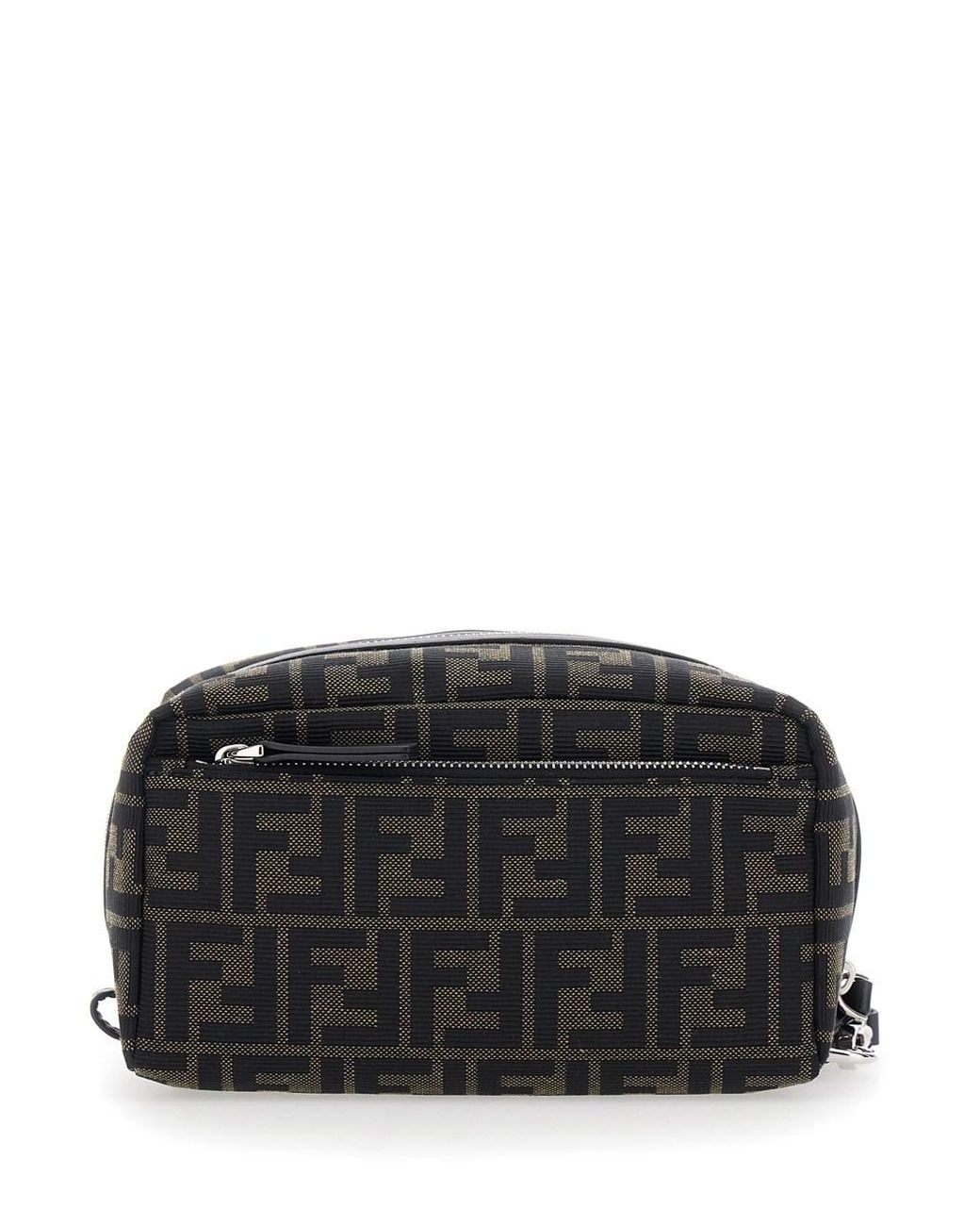 Fendi Black Pouch With Wrist Strap for men