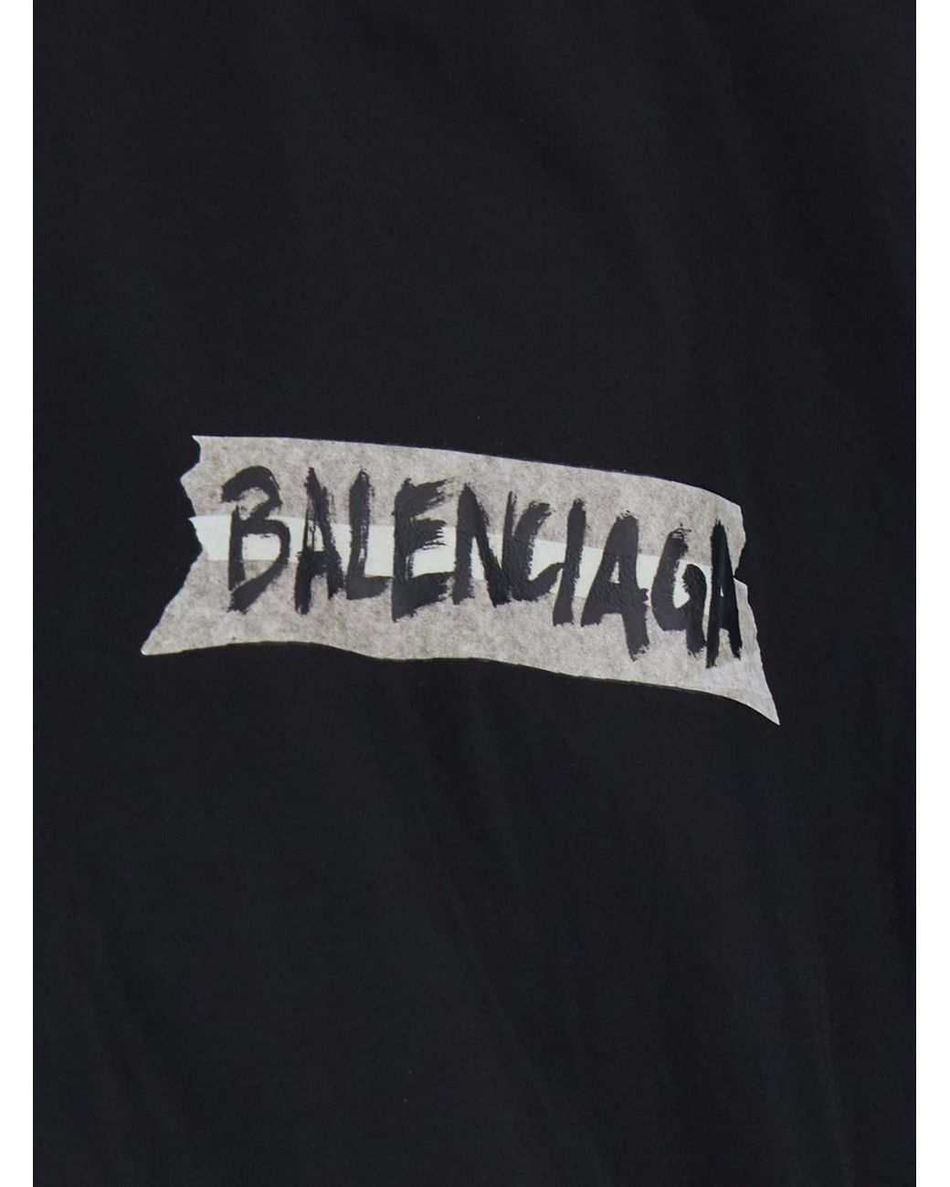 Balenciaga Black Jacket High-Collar Cotton Coat for men
