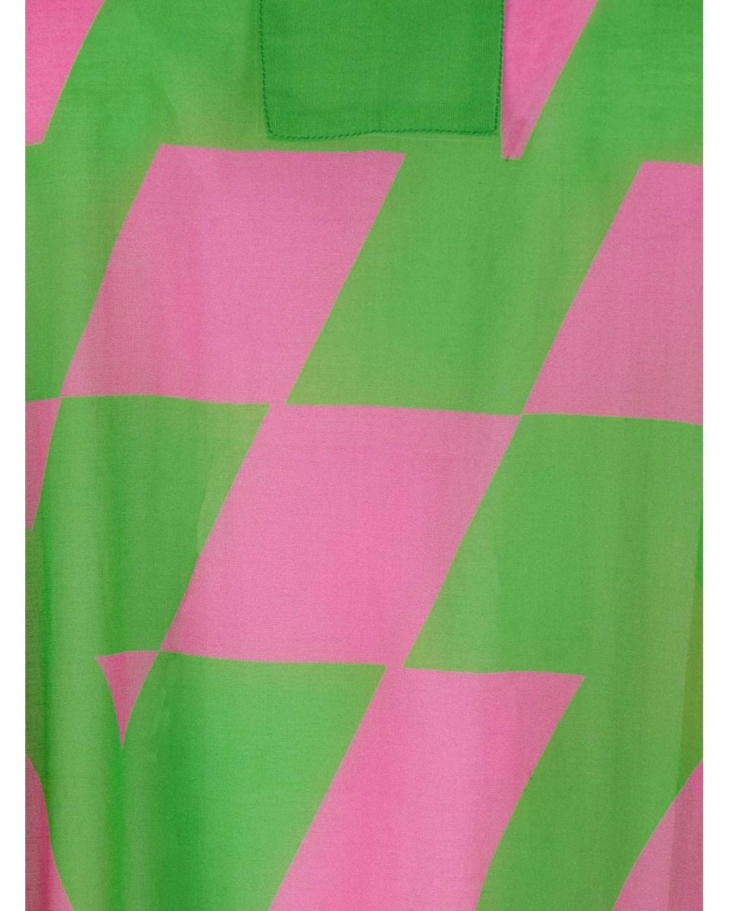 Dries Van Noten Green Caftan V-Neck Swimwear