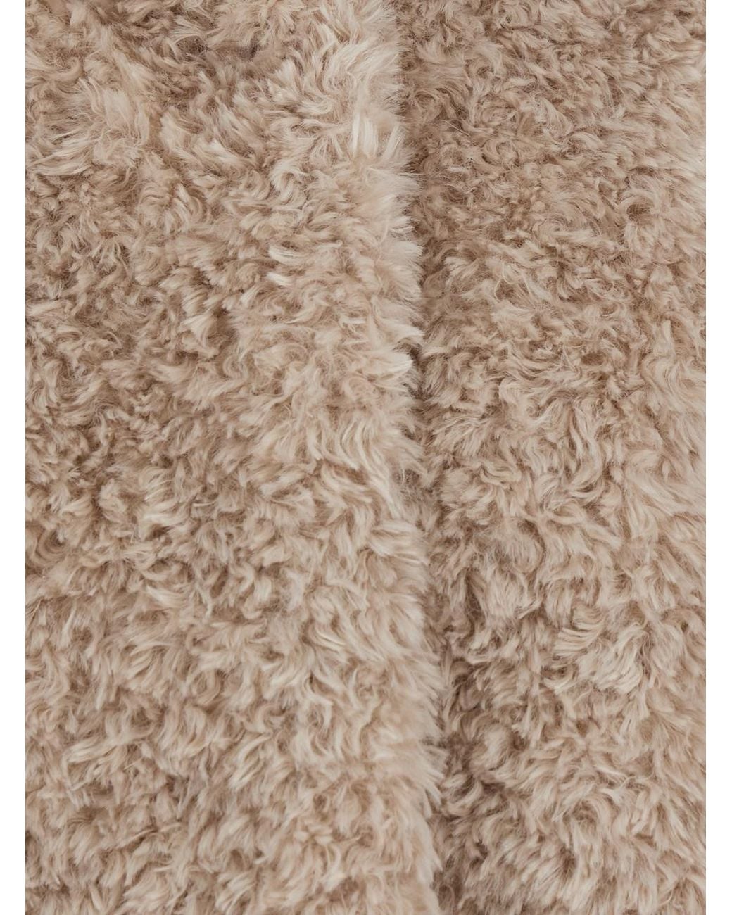 Herno Brown High-Neck Coat With Hidden Front Closure