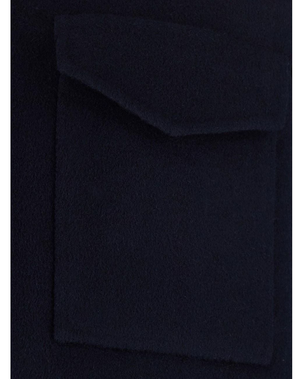 Aspesi Blue Jacket With Zip And Pockets for men