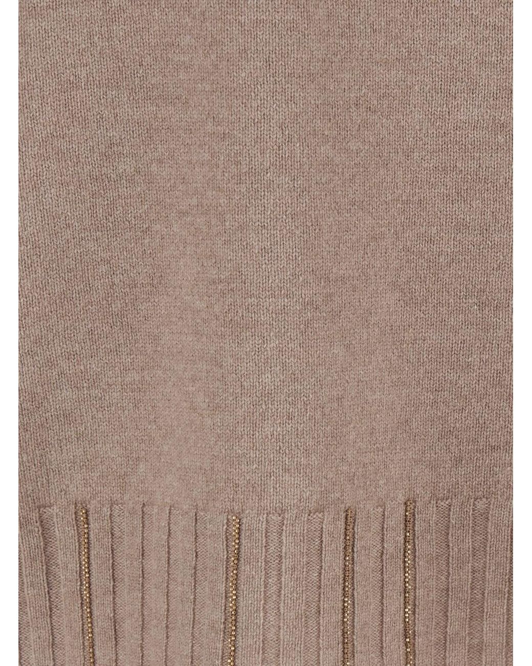 Fabiana Filippi Brown Sweater Wool-Silk-Cashmere Tops
