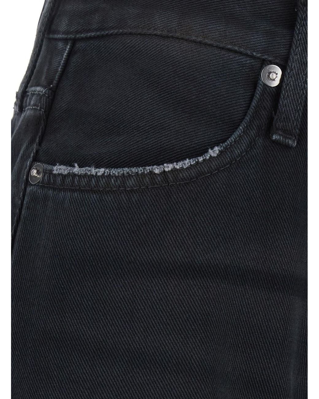 Roy Rogers Blue Jeans With Logo Patch On The Back And Wide Leg