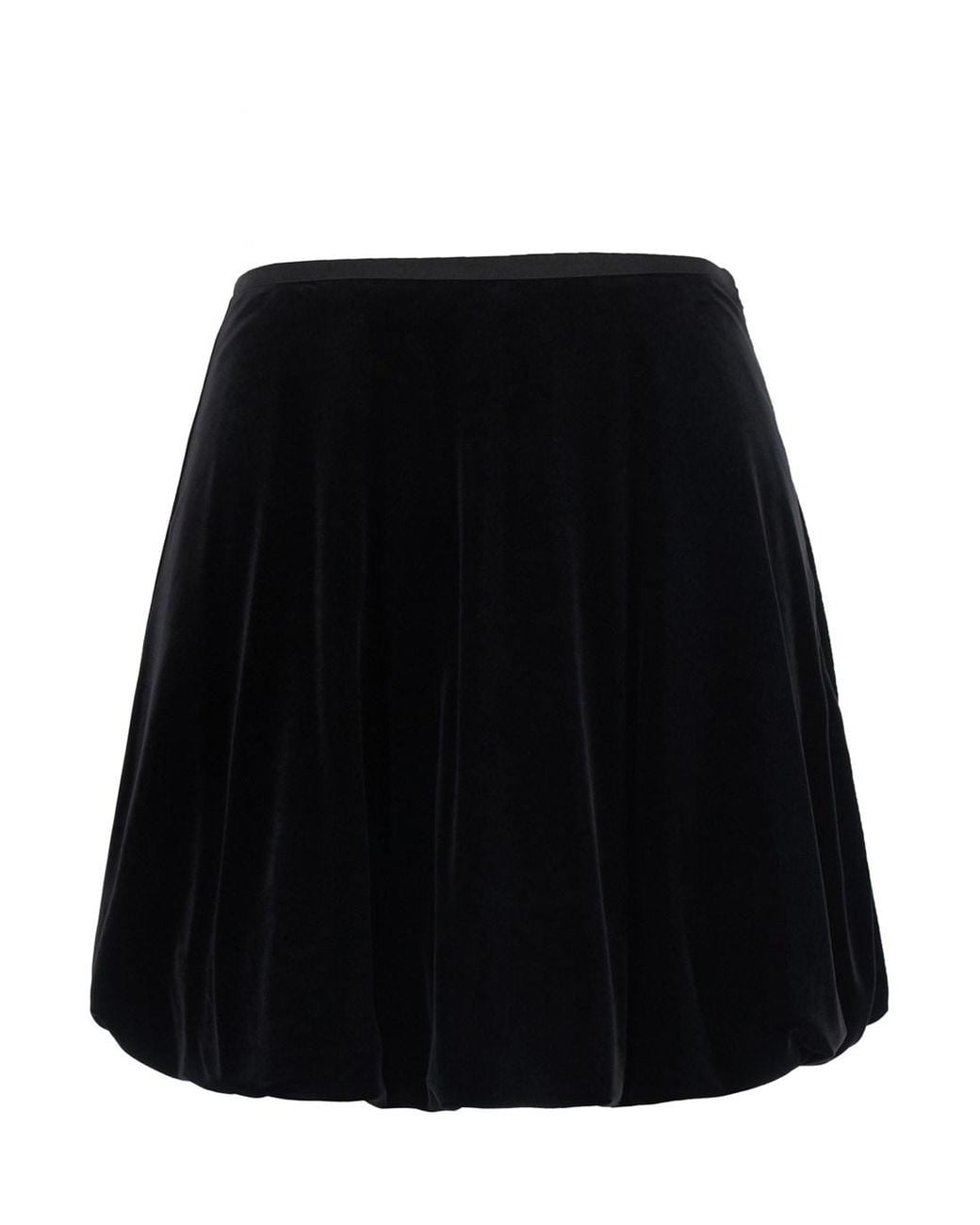 Emporio Armani Black Skirt With Elasticated Waist And Pleated Design I