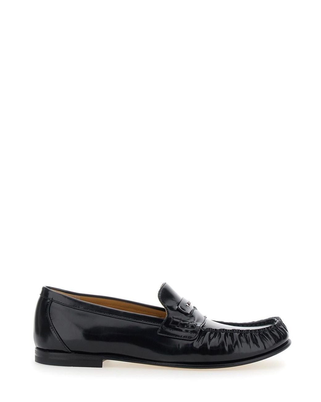 Fendi Black Loafers With Rounded Toe for men