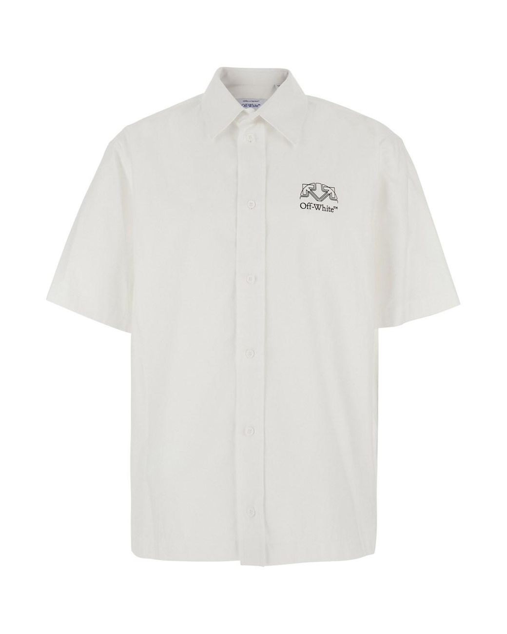 Off-White c/o Virgil Abloh White Long-Sleeved Tech Shirt Fabric for men