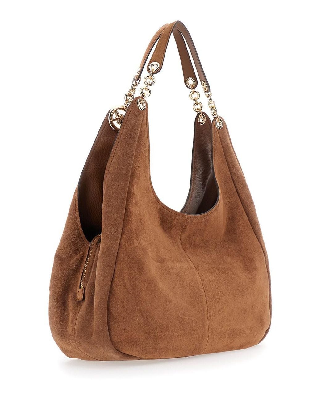 MICHAEL Michael Kors Brown 'Ellie' Shoulder Bag With Two Chain Handles