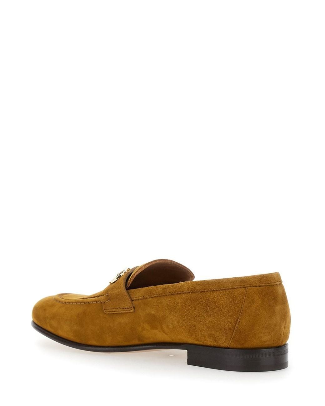 Ferragamo Brown Loafers With Almond Toe And Gancini Detail On The Front