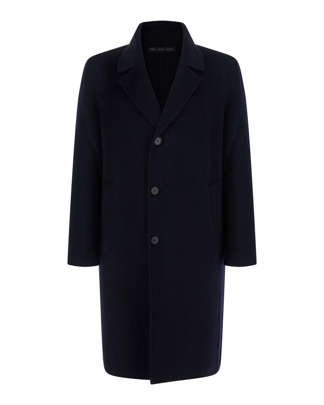 Low Brand Blue Shirt Collar Coat With Pockets for men
