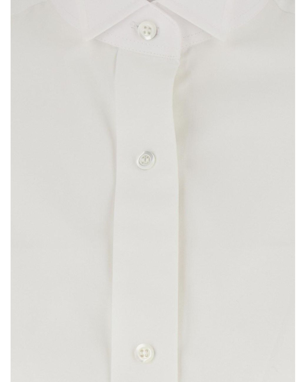 Maison Margiela White Short-Sleeve Shirt Cotton Blouses