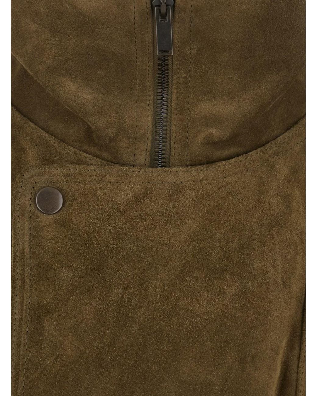 Saint Laurent Green Suede Blouson