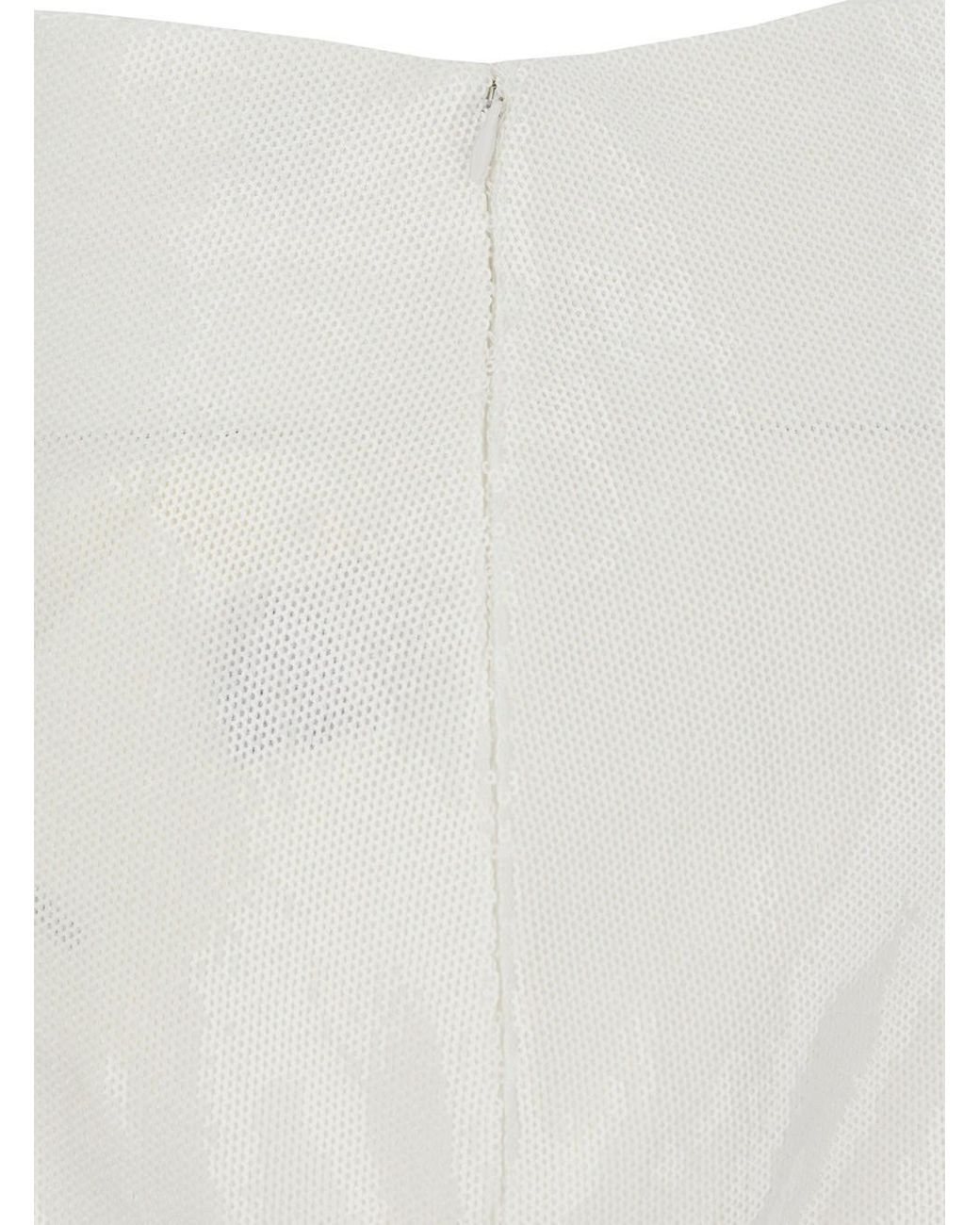 Totême White Skirt With All-Over Sequins