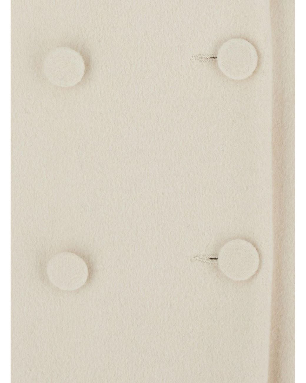 Le Plain White Double-Breasted Coat
