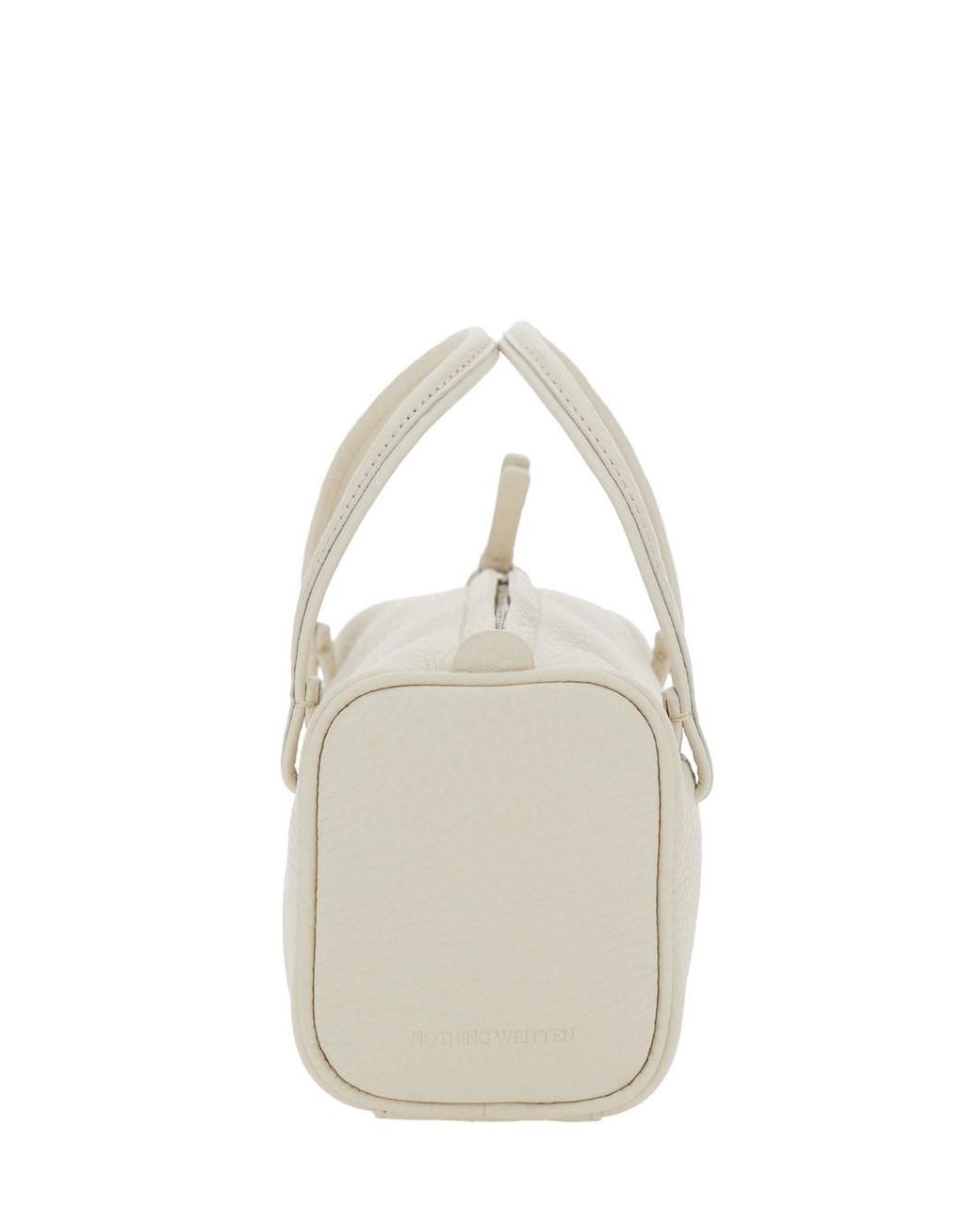 NOTHING WRITTEN Natural 'Loaf Bread' Handbag With Logo Lettering On The