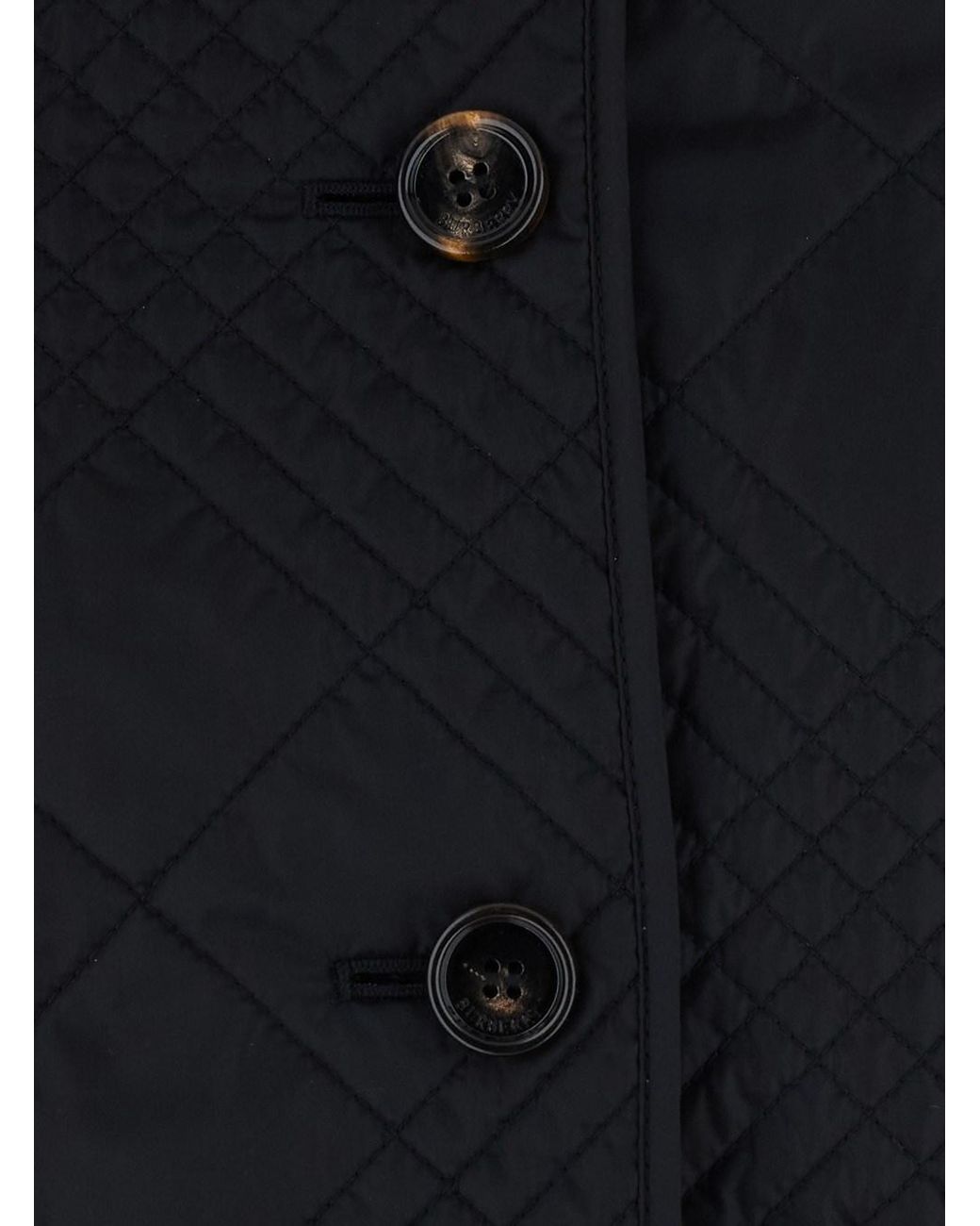 Burberry Black Jacket Fernleigh Polyamide Coat