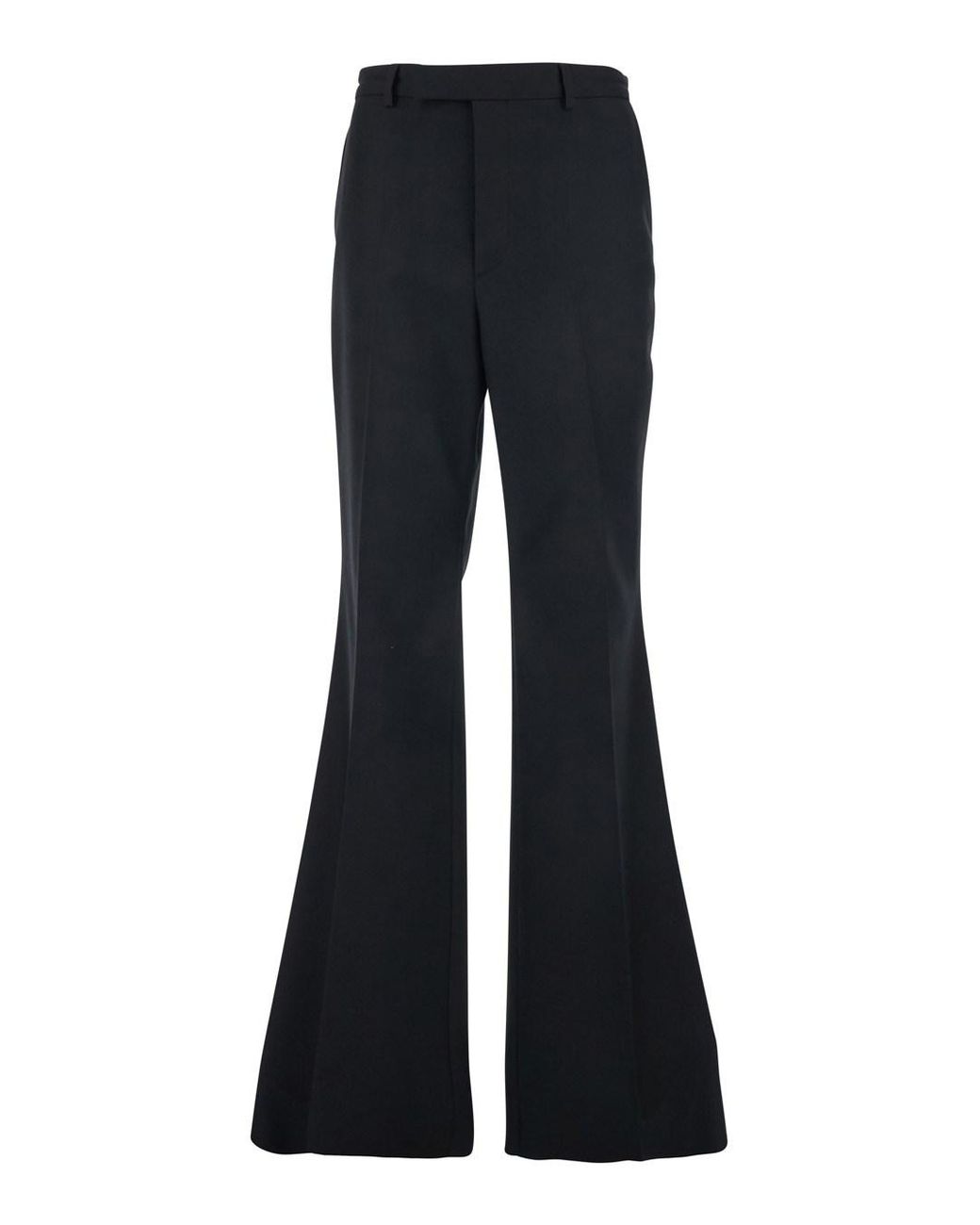 Valentino Blue Pants With Flared Design And Pleats On Front And Back for men