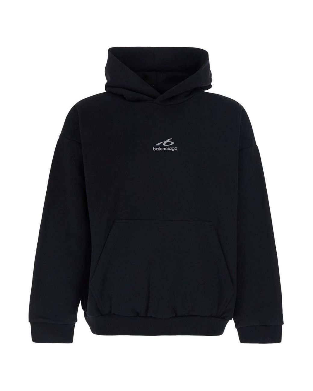 Balenciaga Blue Hoodie Cotton Sweatshirts for men