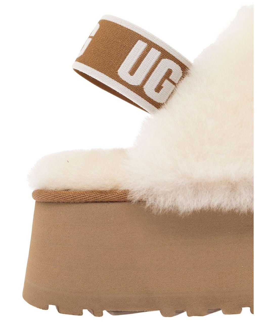 Ugg Natural Leather Mini Sandals With Eva Outsole