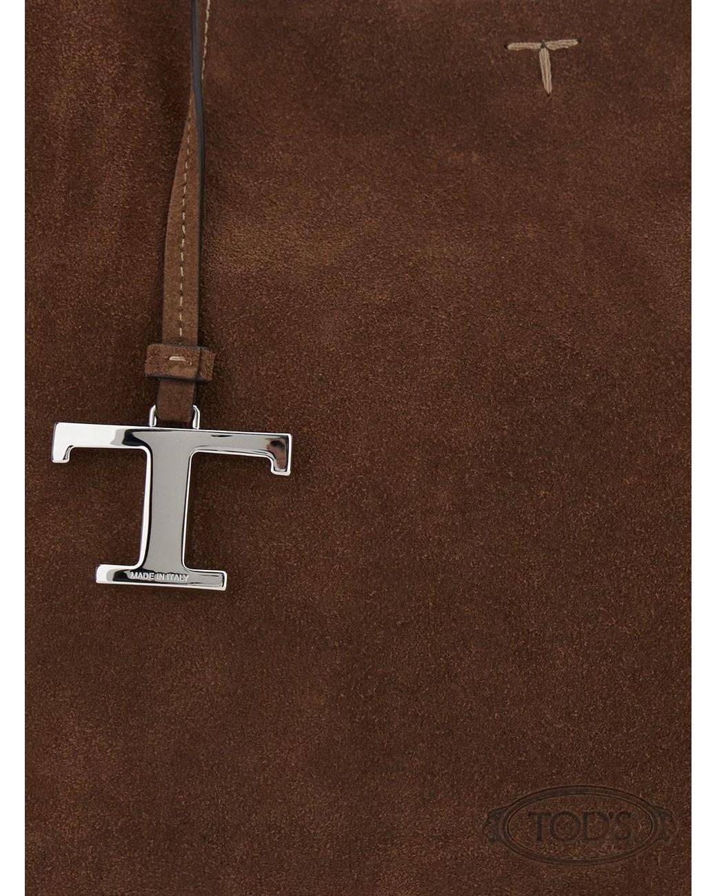Tod's Brown Handbag With Adjustable And Removable Shoulder Strap And T