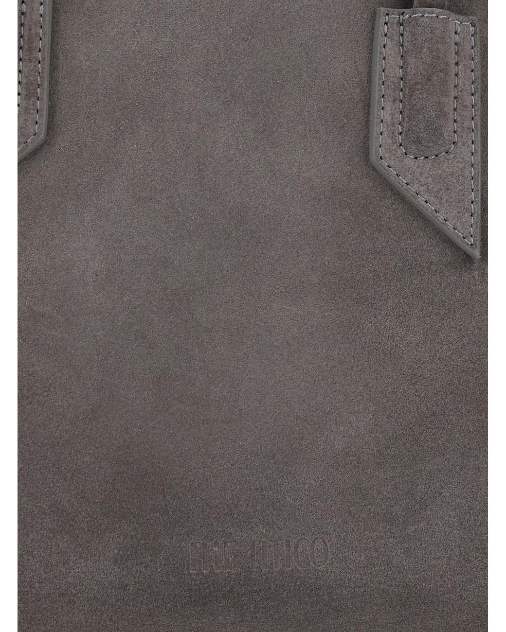 The Attico Gray 'La Passeggiata' Medium Shoulder Bagwith Two Top Handles