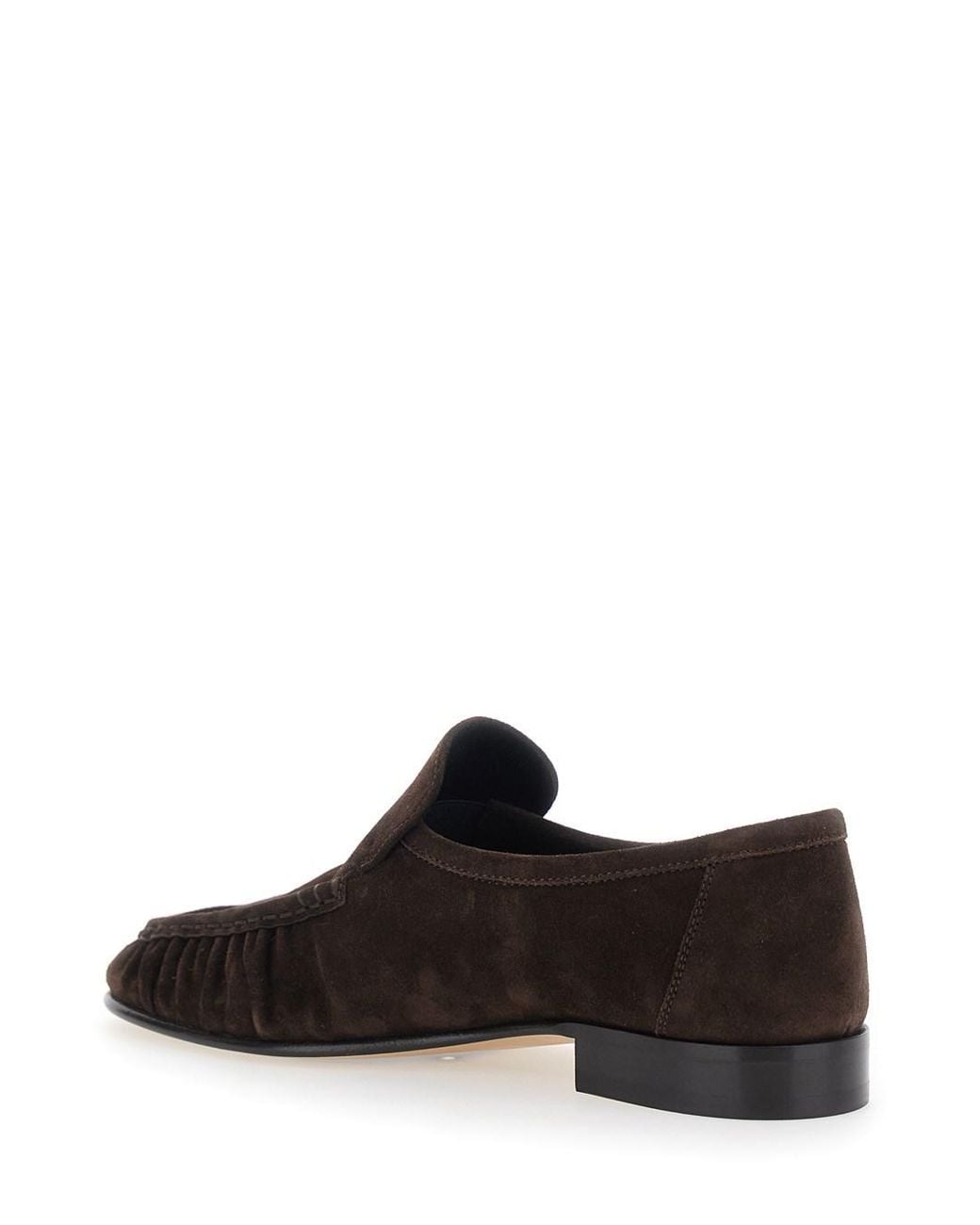 The Row White Loafers With Almond Toe And Low Heel