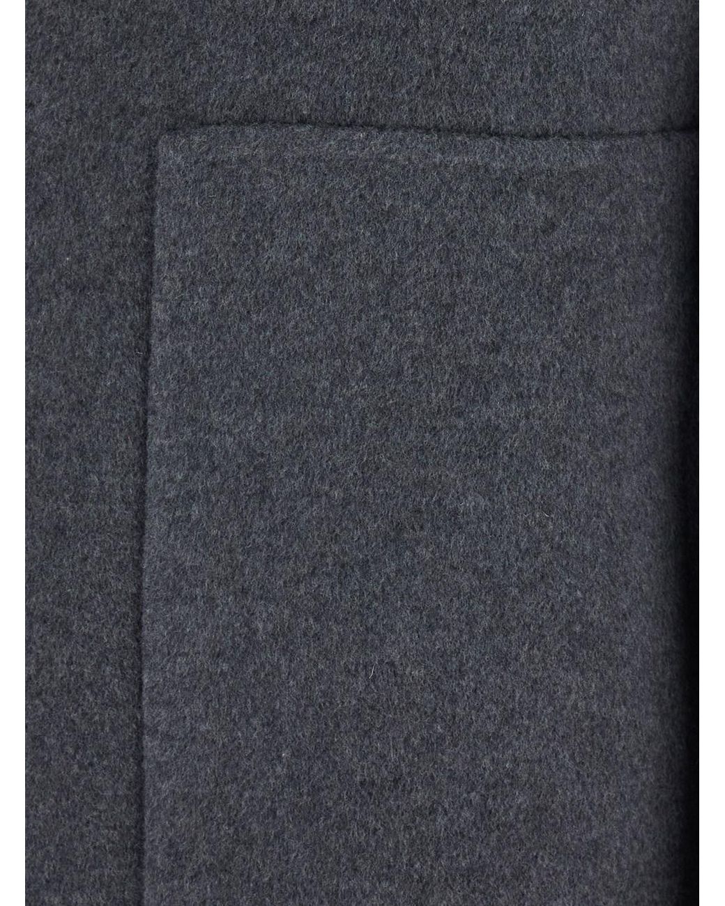 Fabiana Filippi Gray Single-Breasted Coat Virgin Wool