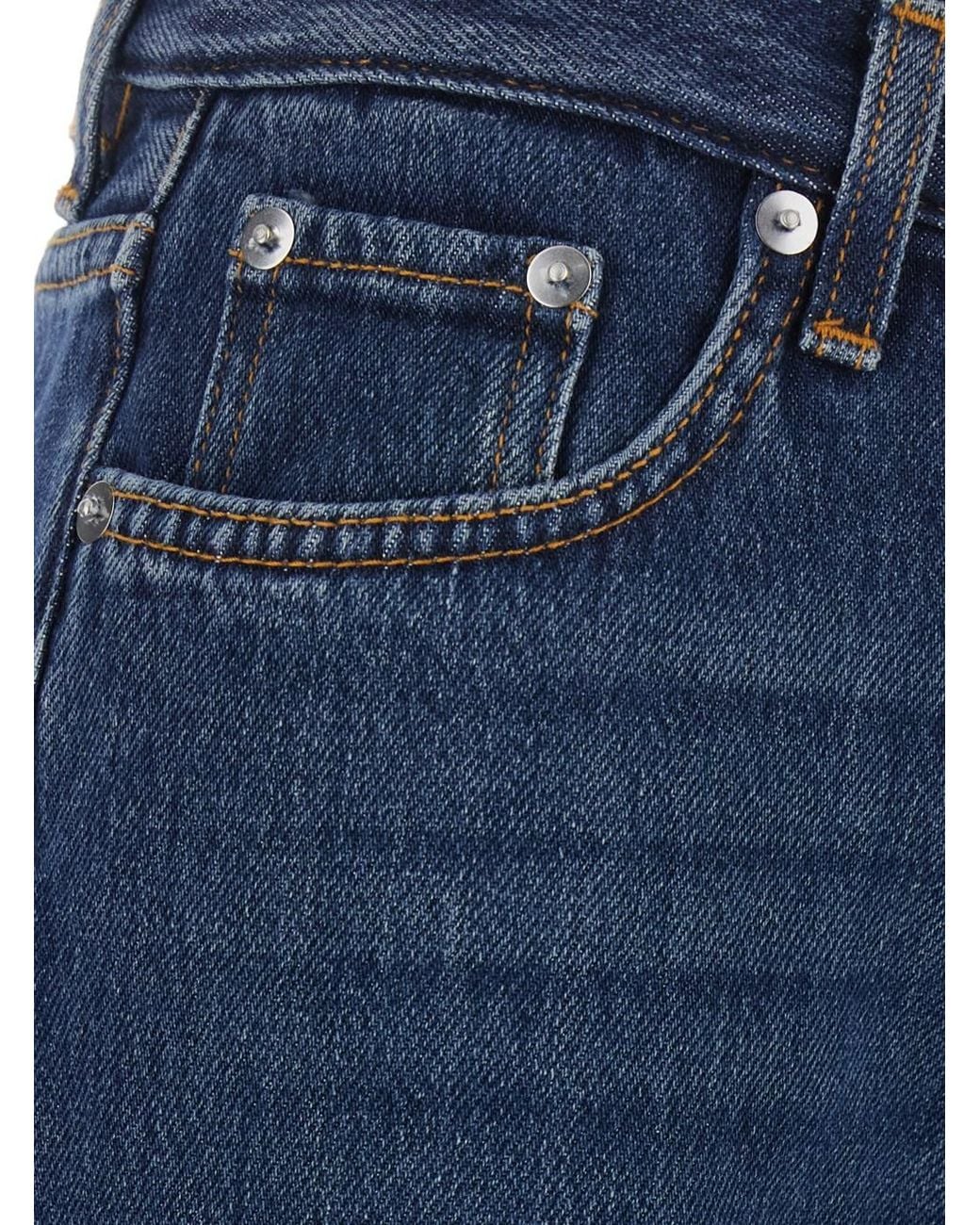 Roy Rogers Blue 'Marta' Jeans With Wide Leg And Logo Patch On The Bac