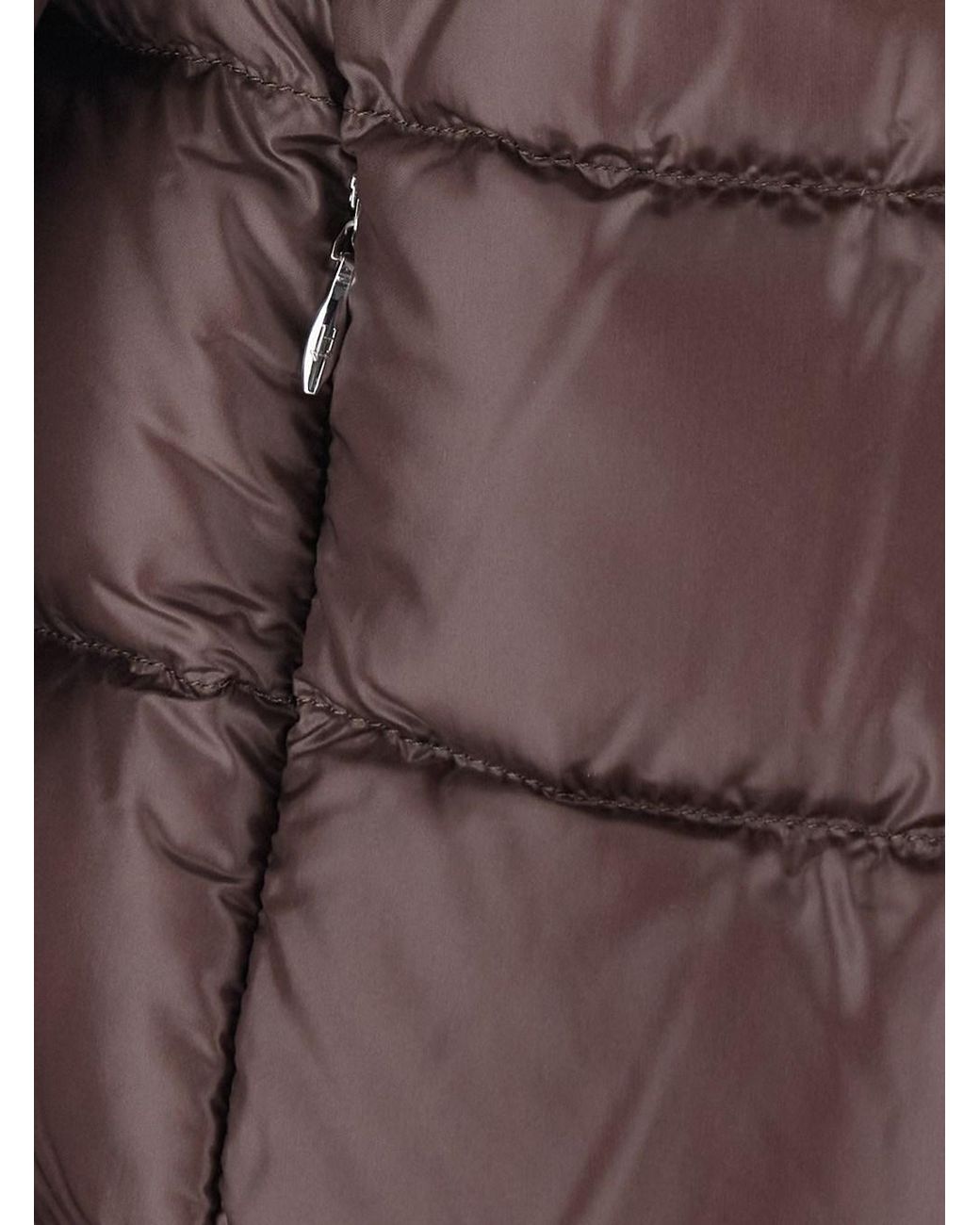 Herno Brown Down Jacket Short Puffer