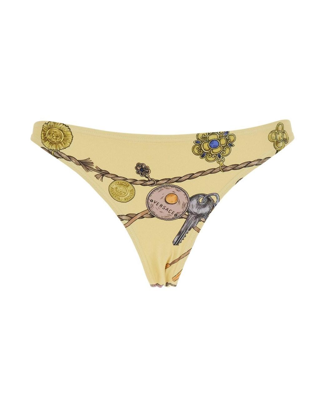 Versace Yellow Bikini Brief Tech Fabric — Swimwear