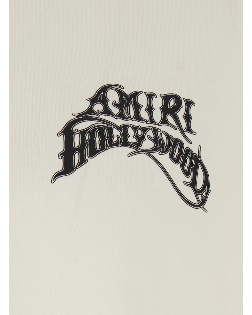 Amiri White T-Shirt With Printed Logo On The Front And Back for men